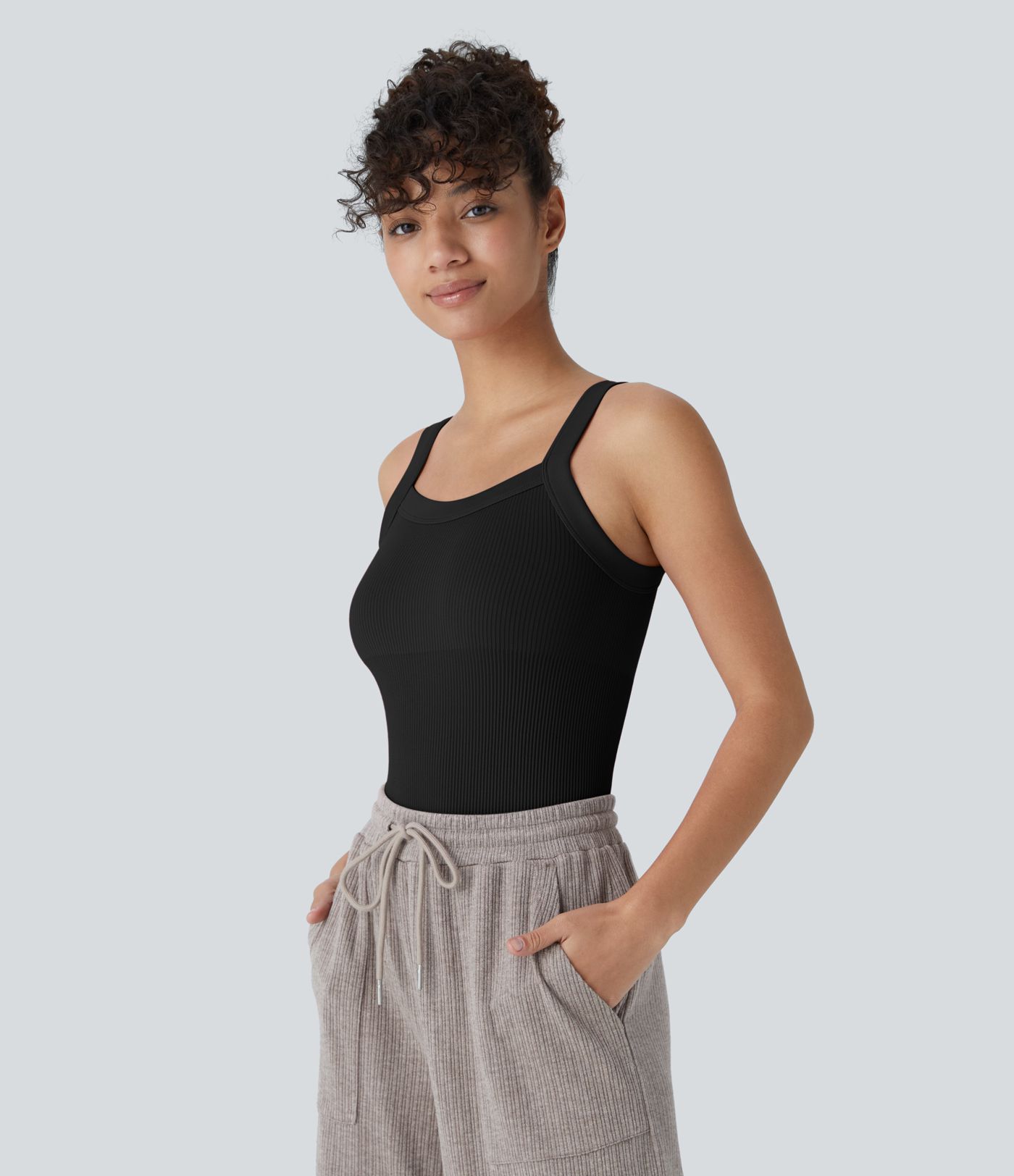 OneForm Seamless Flow Square Neck Casual Tank Smooth Bodysuit