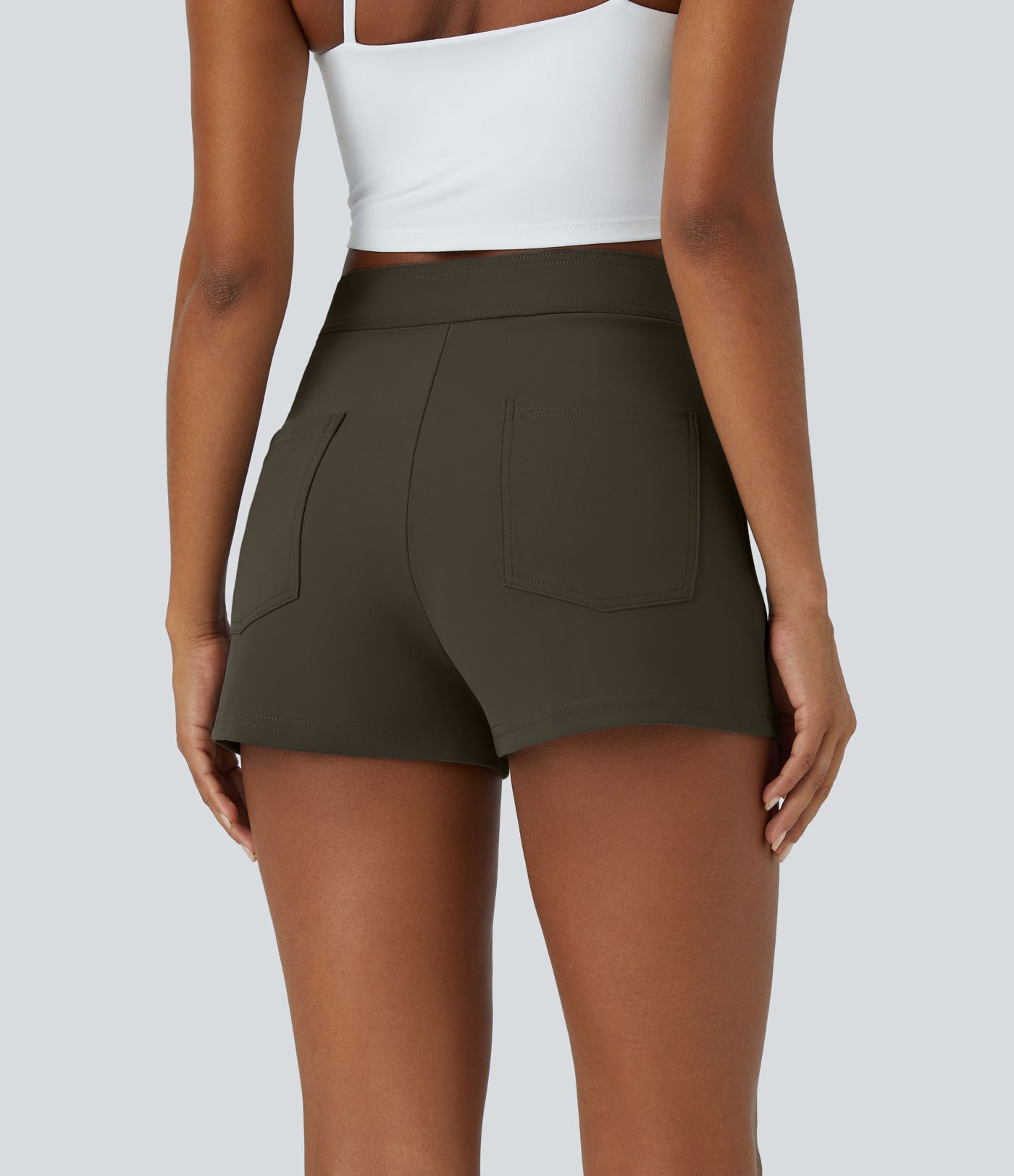 DayStretch High Waisted Pockets Casual Shorts 2.5''