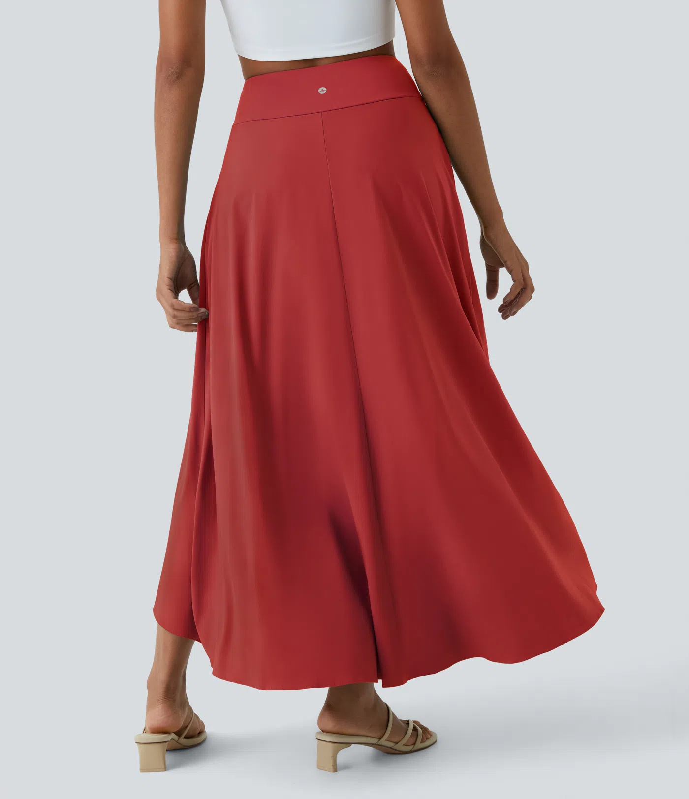 Breezeful™ High Waisted High Low Ruffle 2-in-1 Flowy Quick Dry Casual Regular Maxi Skirt