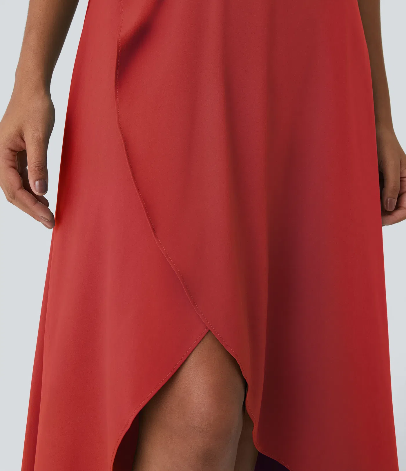 Breezeful™ High Waisted High Low Ruffle 2-in-1 Flowy Quick Dry Casual Regular Maxi Skirt