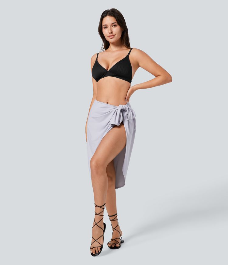 Spaghetti Strap Crossover Cover Up Wrap Cool Touch Dress-UPF50+