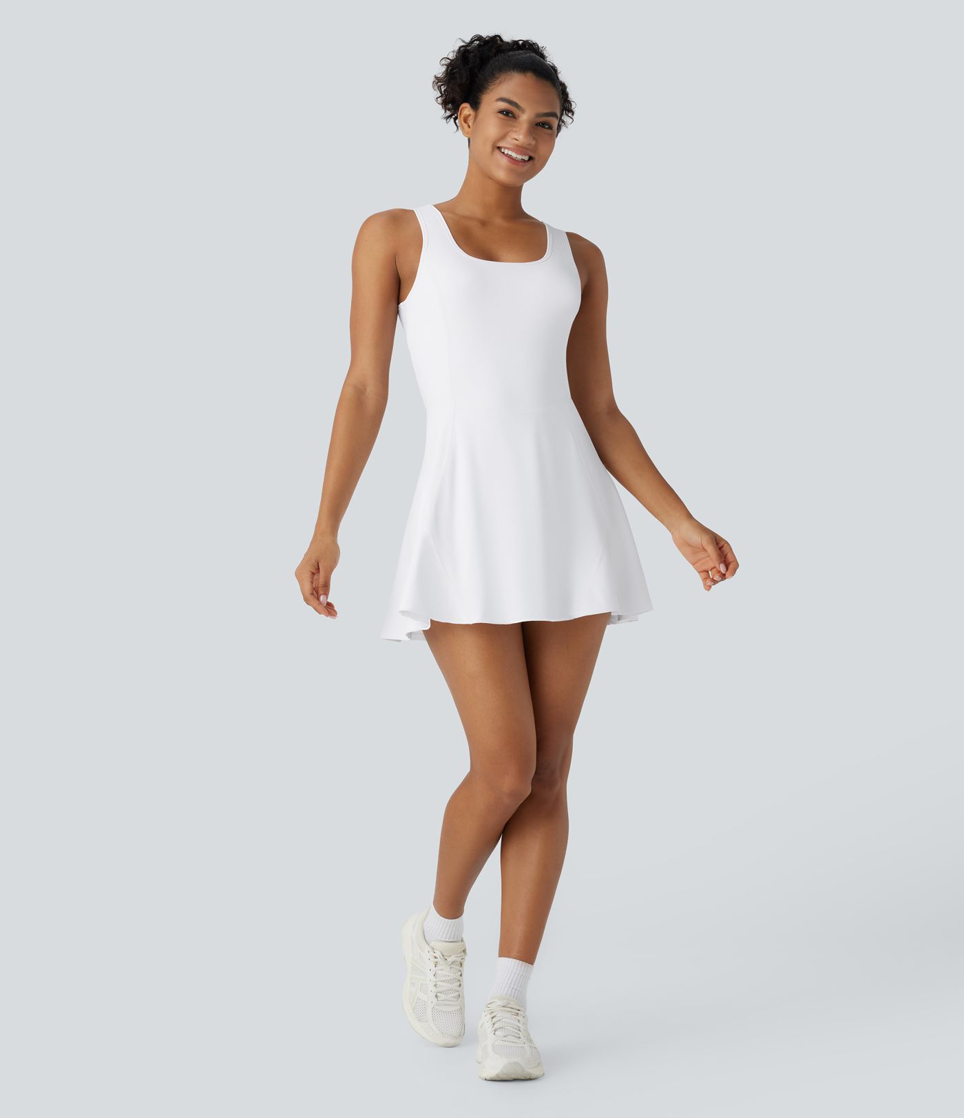 SoftlyZero™ Airy U Neck 2-in-1 Pocket Mini Cool Touch Dance Active Dress