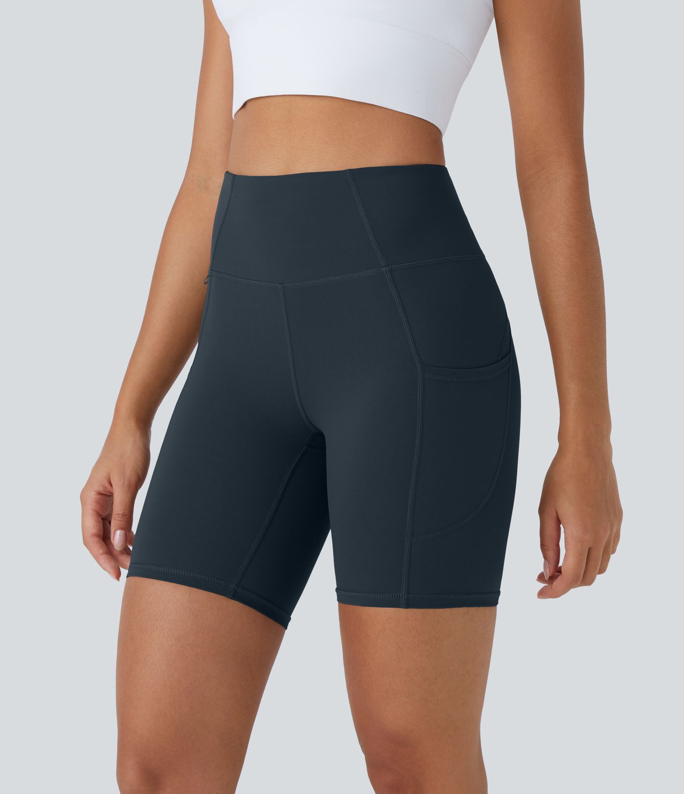 Halara UltraSculpt™ High Waist Side Pocket Training Biker Shorts 7-Inch