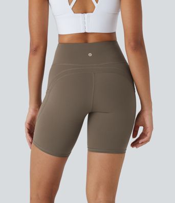 Short de cycliste d'entraînement taille haute avec poche Halara UltraSculpt™ 7''