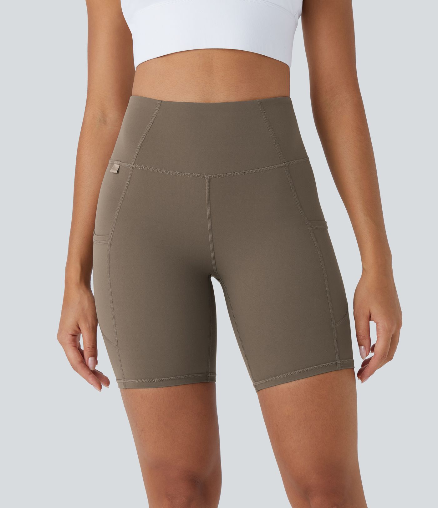 Short de cycliste d'entraînement taille haute avec poche Halara UltraSculpt™ 7''