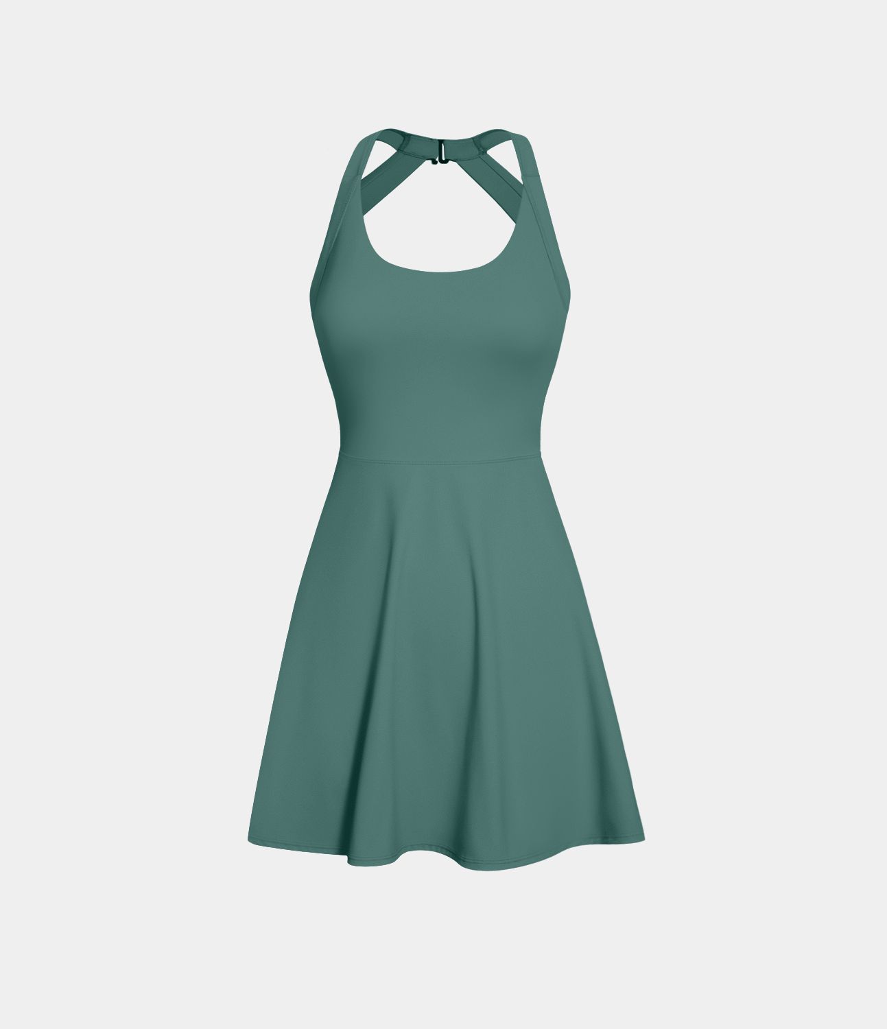 Vestido activo cruzado sin espalda