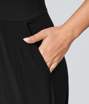 Breezeful™ Pocket Wide Leg Quick Dry Slip Women Long Jumpsuit