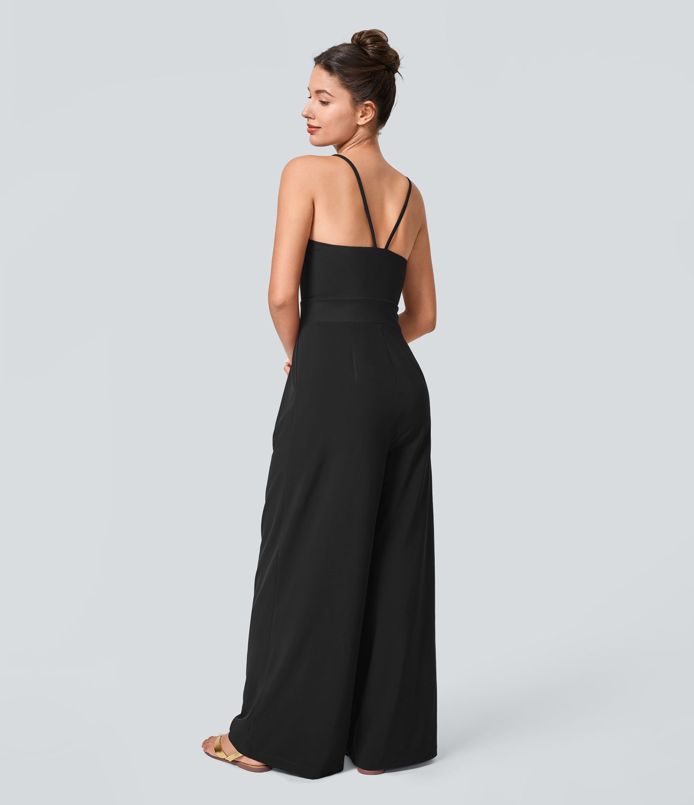 Breezeful™ Pocket Wide Leg Quick Dry Slip Women Long Jumpsuit