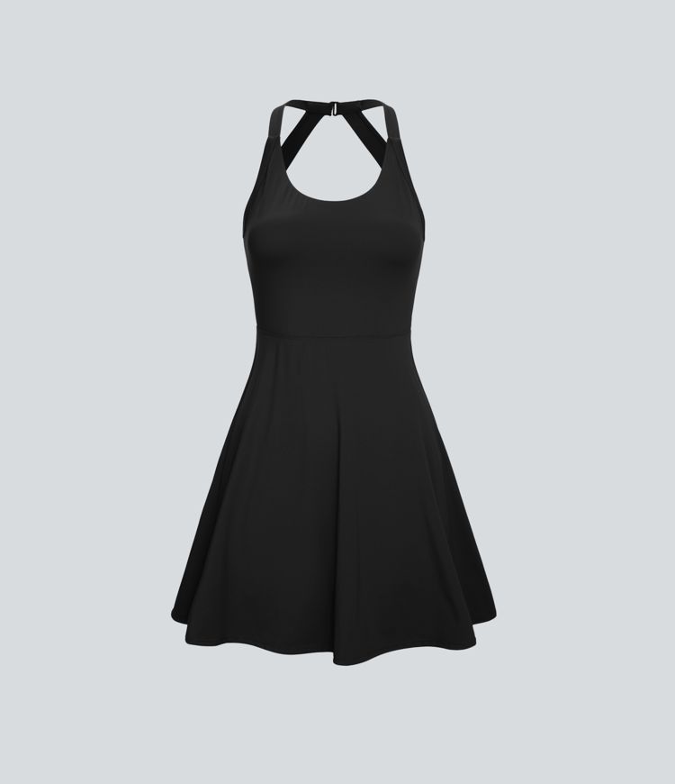 Flare Mini Dance Active Dress-Longer Length