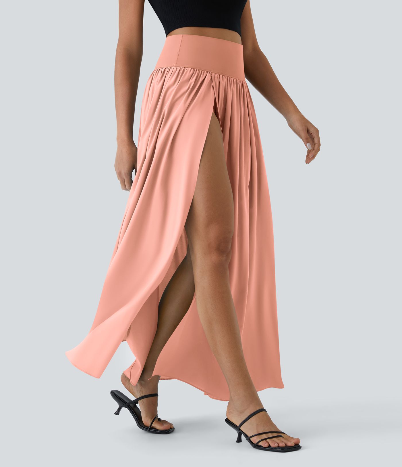 Breezeful™ High Waisted Split 2-in-1 Flowy Quick Dry Maxi Casual Skirt