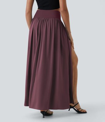Breezeful™ High Waisted Split 2-in-1 Flowy Quick Dry Maxi Casual Skirt