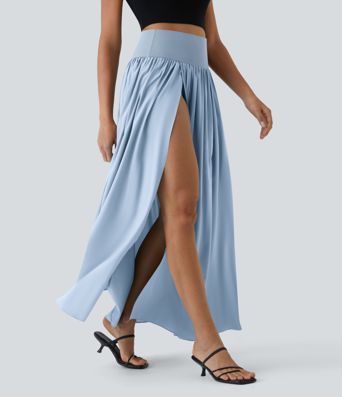 Breezeful™ High Waisted Split 2-in-1 Flowy Quick Dry Maxi Casual Skirt