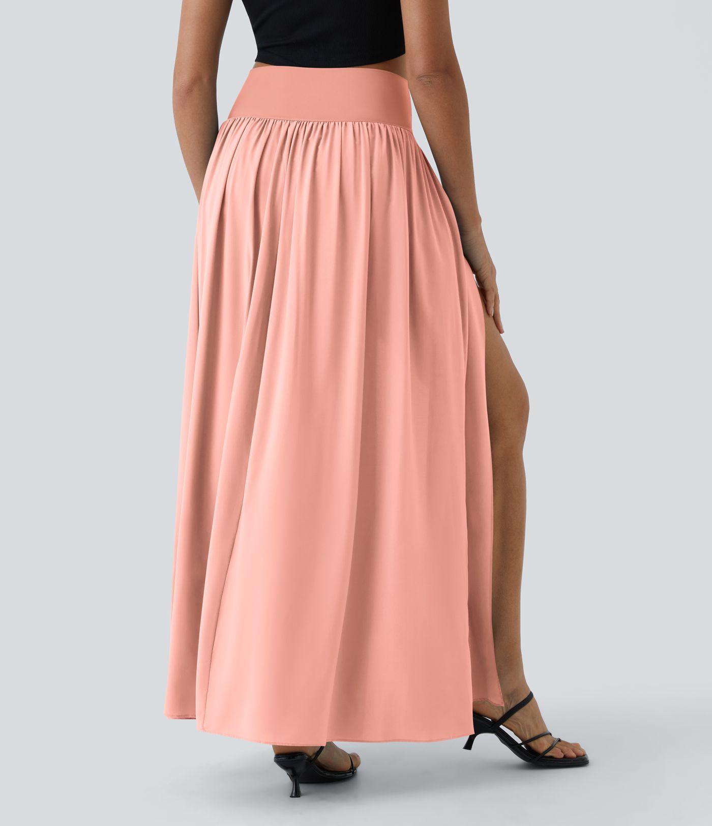 Breezeful™ High Waisted Split 2-in-1 Flowy Quick Dry Maxi Casual Skirt