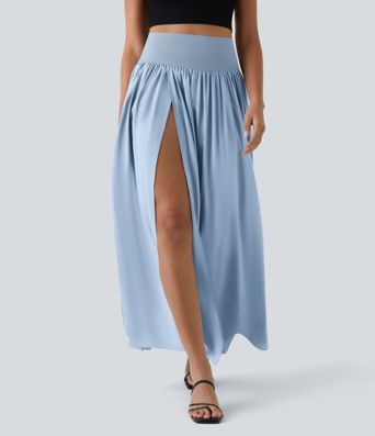 Breezeful™ High Waisted Split 2-in-1 Flowy Quick Dry Maxi Casual Skirt