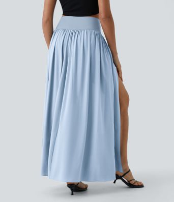 Breezeful™ High Waisted Split 2-in-1 Flowy Quick Dry Maxi Casual Skirt