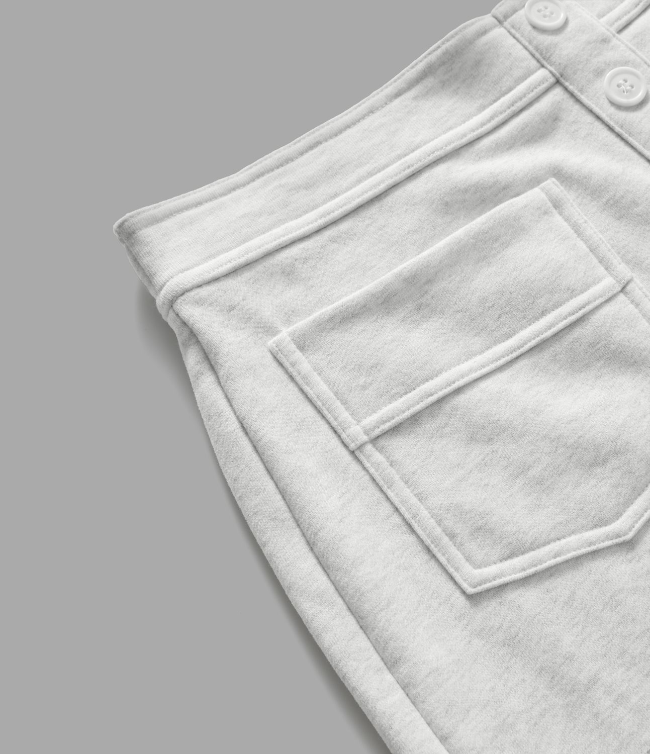 High-waist button multi-pocket straight fleece casual cotton pants