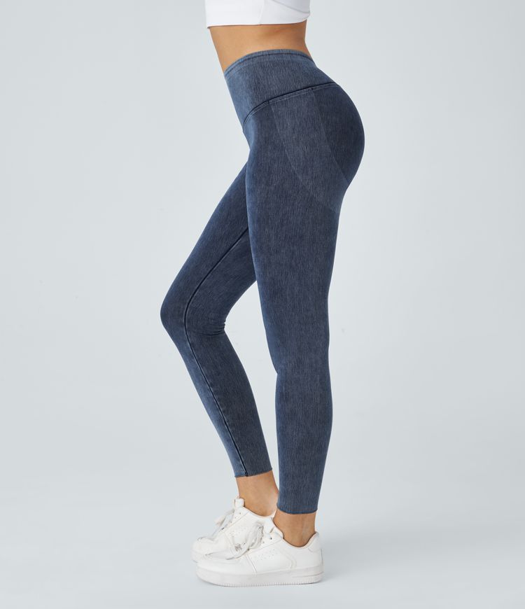 Halara Flex™ High Waist Stretch Knit Denim Casual Leggings