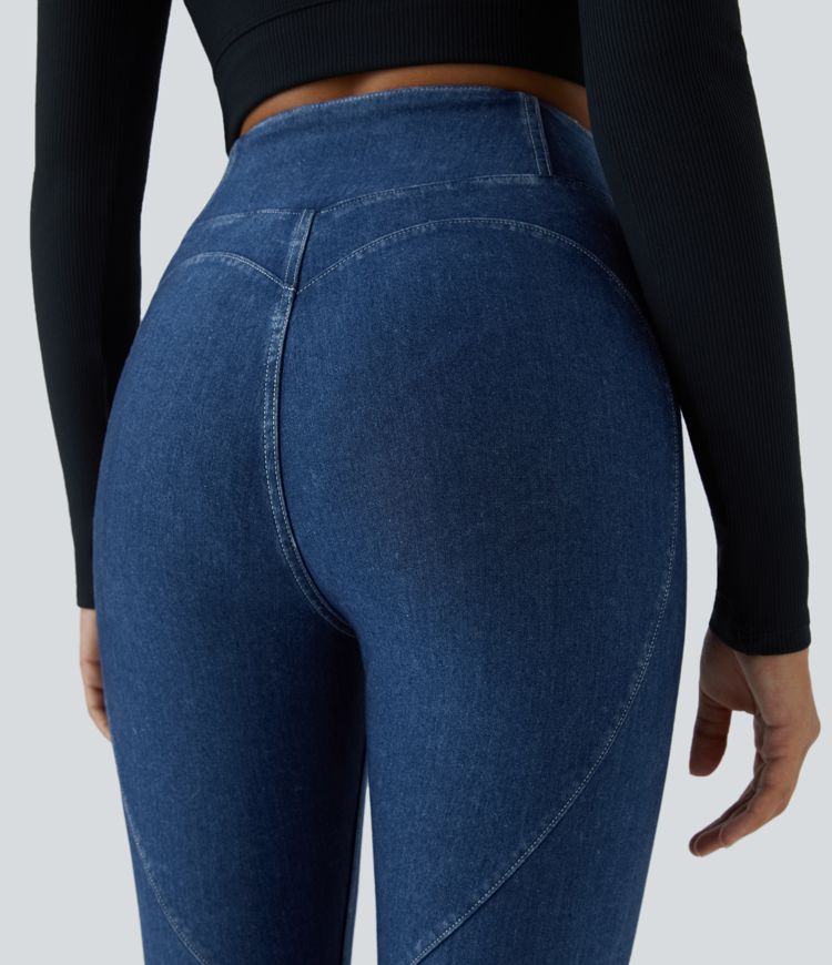 Leggings Halara Flex™ Denim elástico corazón bolsillo lateral tiro alto 7/8