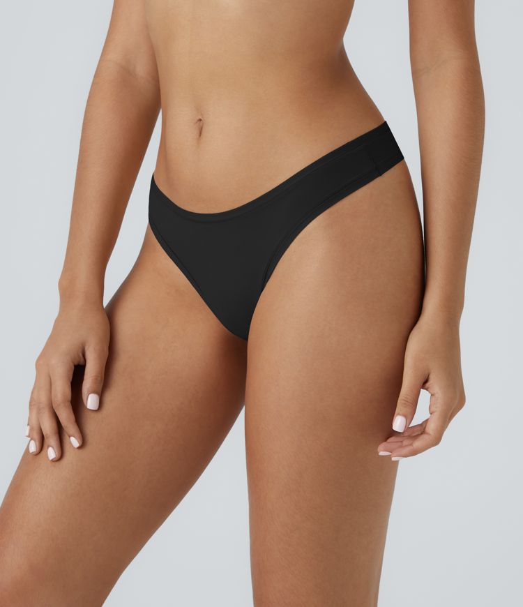 High stretch skin-friendly low-waist solid color homeware slim pants