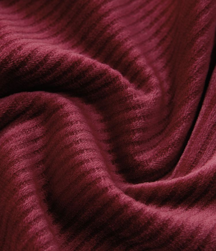 Ribbed Velvet High Waisted Pocket Wide Leg Casual Pants