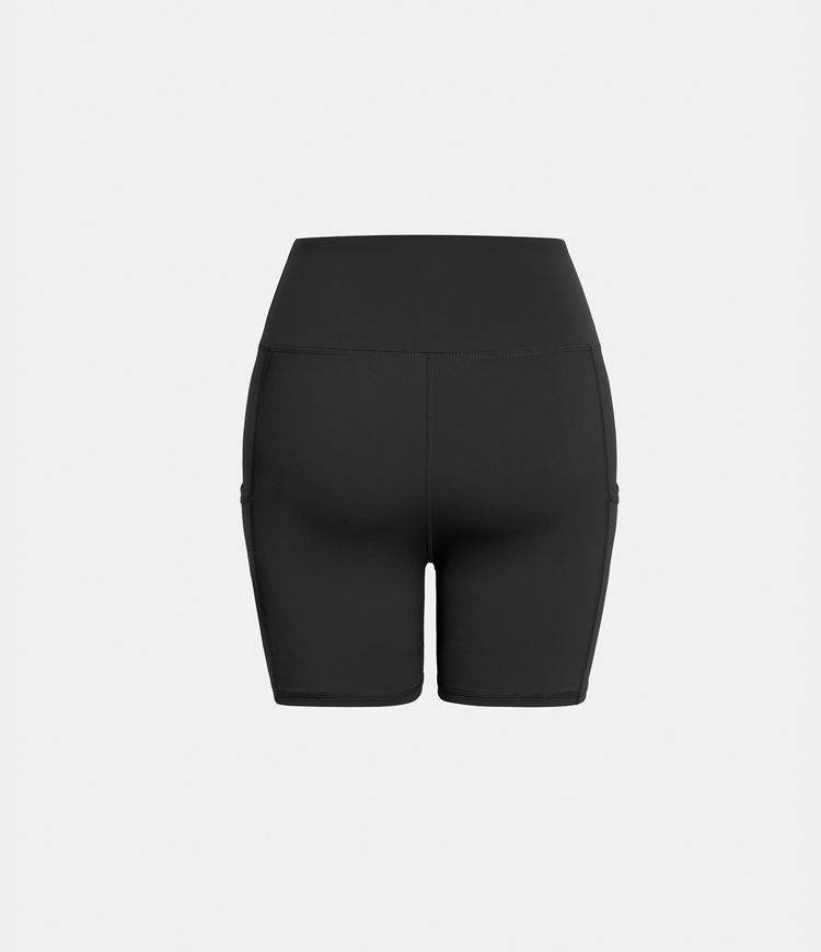 Patitoff® Pet hair resistant high waist biker shorts with side pockets 5''