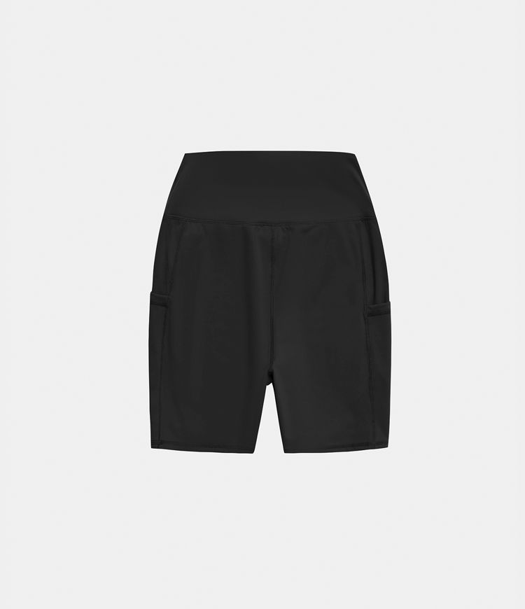 Patitoff® Pet hair resistant high waist biker shorts with side pockets 5''