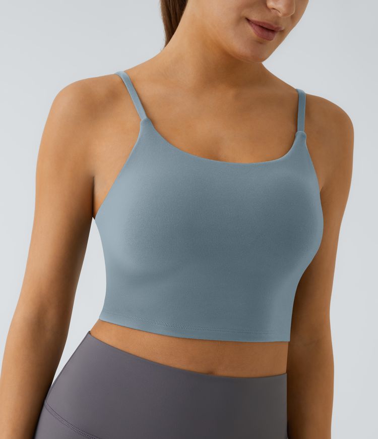 Basic Padded Workout Cropped Tank Top