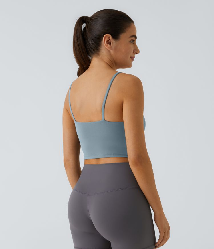 Basic Padded Workout Cropped Tank Top