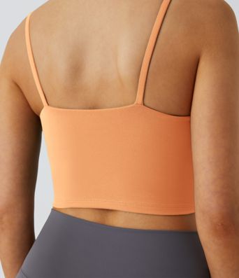 Basic Padded Workout Cropped Low Support Tank Top A-C Cups