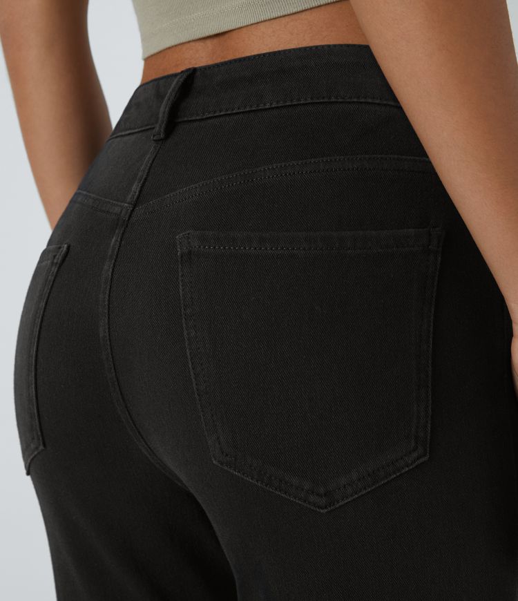 Halara Flex™ Mid Rise Pockets Women Straight Leg Casual Bootcut Denim Jeans
