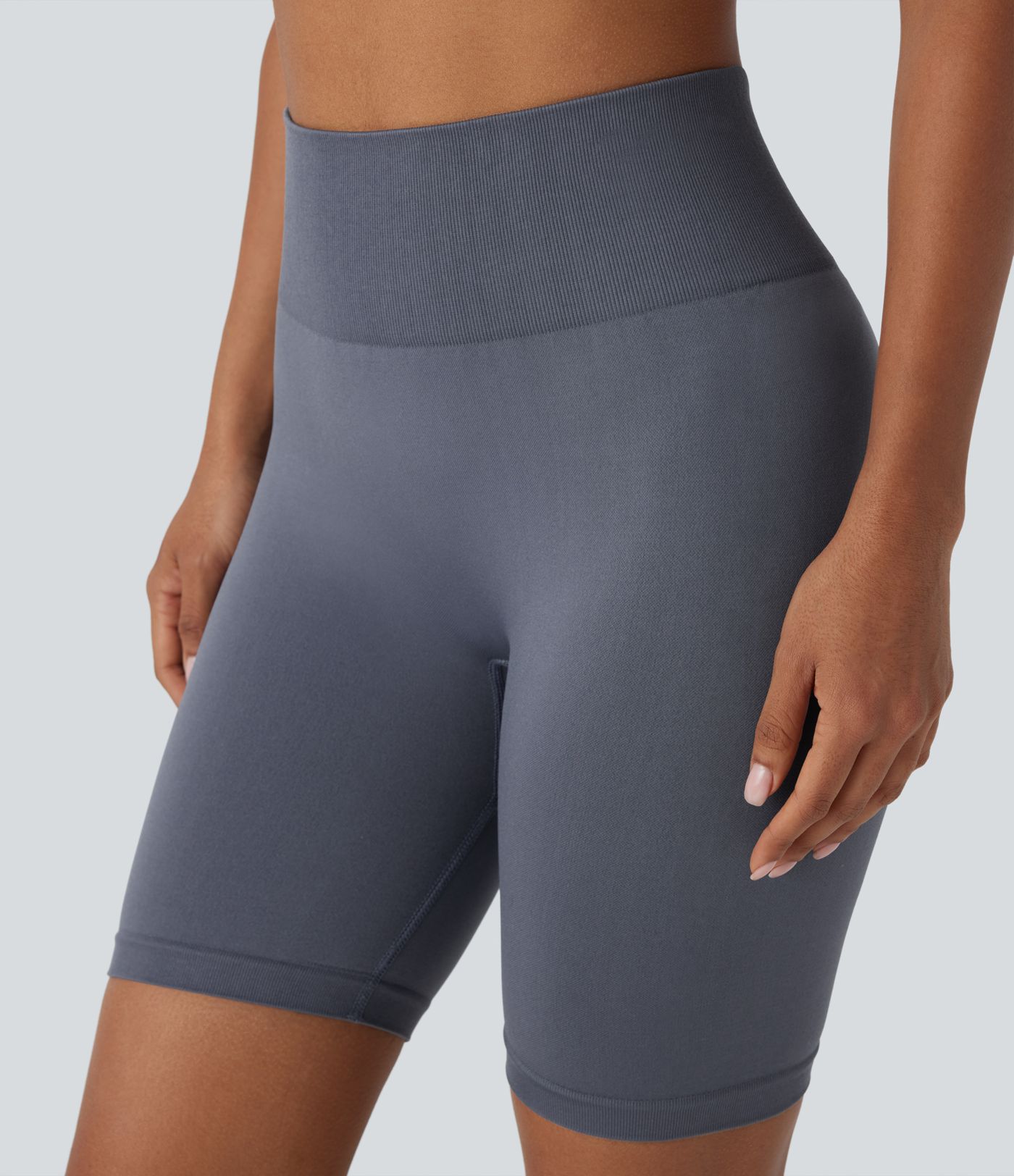 OneForm Seamless Flow High Waisted Scrunch Yoga Biker Shorts 7''