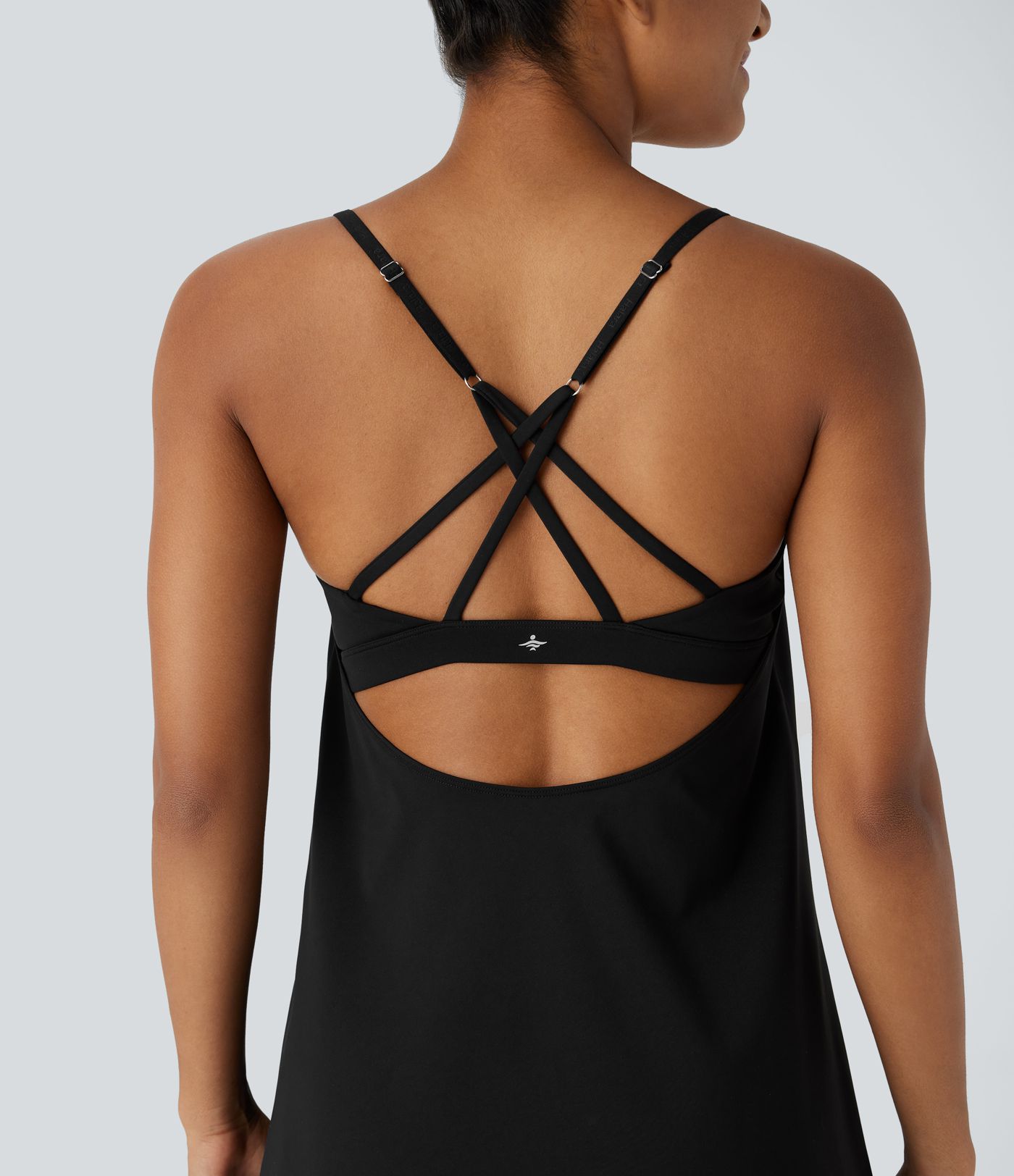 SoftlyZero™ Airy 2-Piece Mini Cool Touch Yoga Active Slip Dress with Pockets-UPF50+