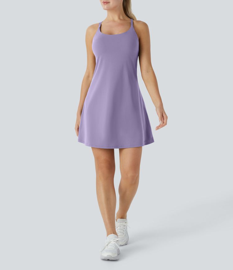 SoftlyZero™ Plush 2-in-1 Pocket Mini Active Dress D-F Cups