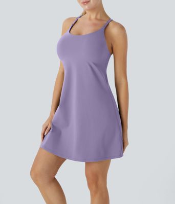 SoftlyZero™ Plush 2-in-1 Pocket Mini Active Dress D-F Cups