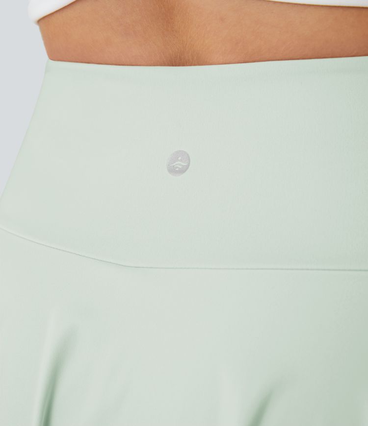 Softlyzero™ Airy Comfy 하이 웨이스트 크로스오버 2-in-1 사이드 포켓 플레어 쿨 터치 테니스 스커트 