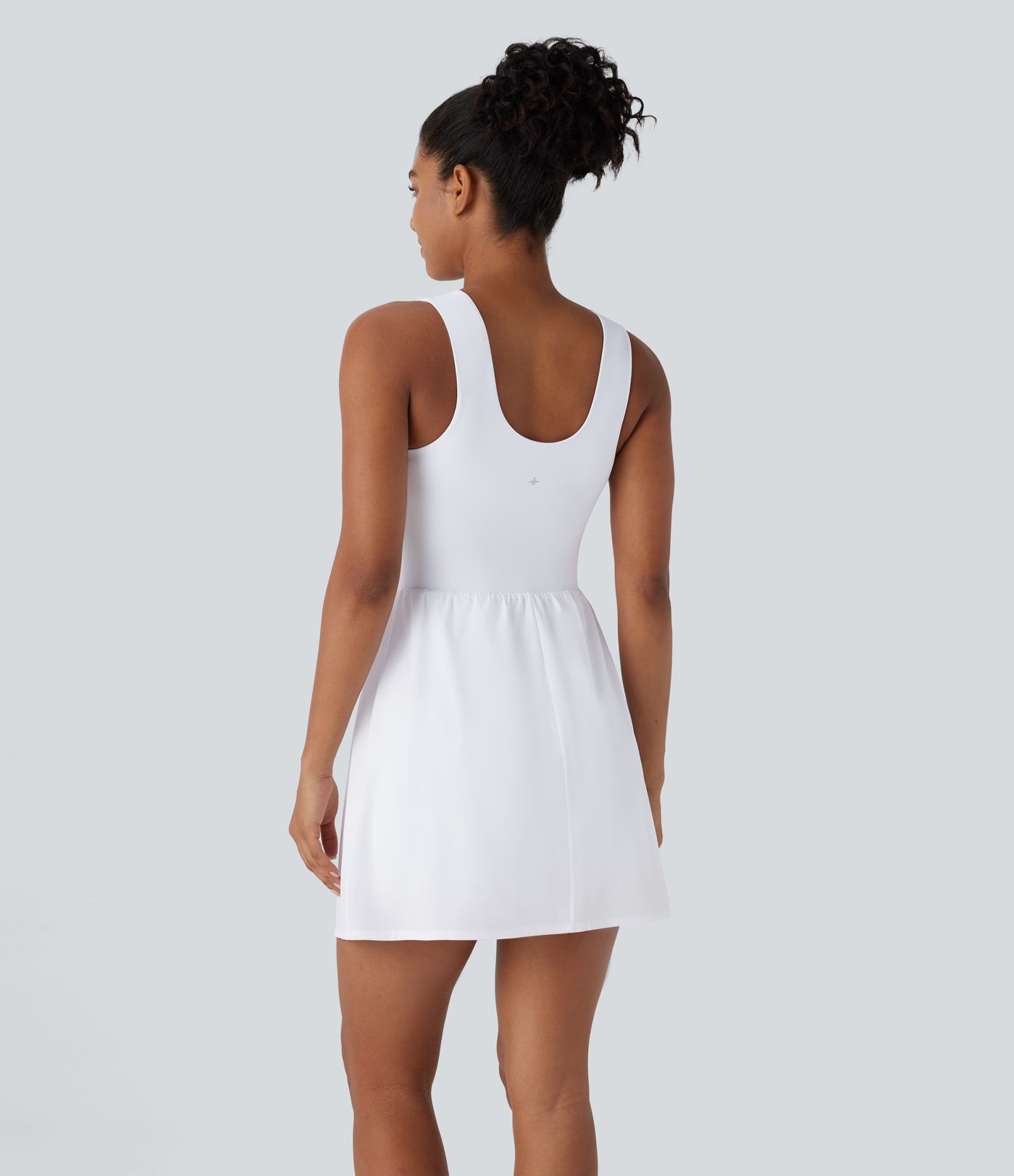 Breezeful™ - Rückenfreies 2-in-1 Yoga-Minikleid mit quadratischem Ausschnitt und Seitentaschen - schnelltrocknend