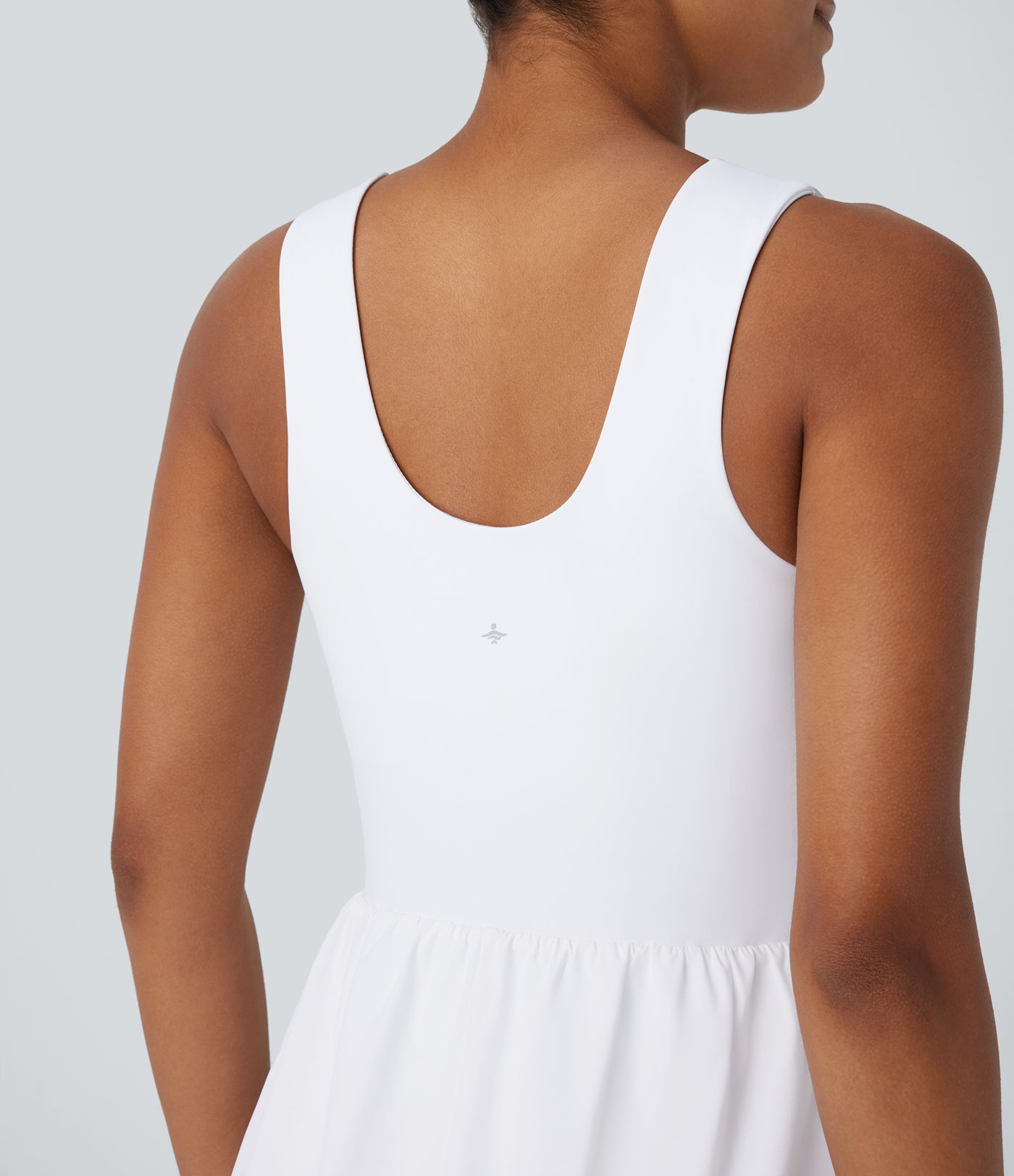 Breezeful™ - Rückenfreies 2-in-1 Yoga-Minikleid mit quadratischem Ausschnitt und Seitentaschen - schnelltrocknend