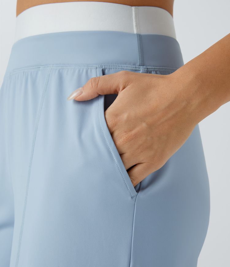 Softlyzero™ Airy High Waist Double Waistband Side Pocket Yoga Pants