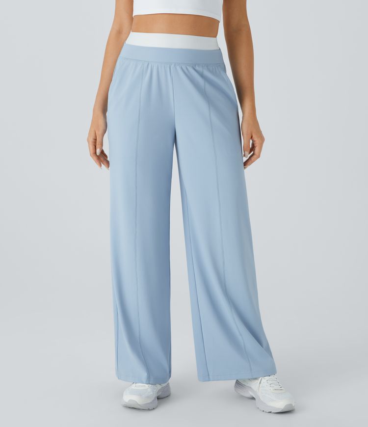 Softlyzero™ Airy High Waist Double Waistband Side Pocket Yoga Pants