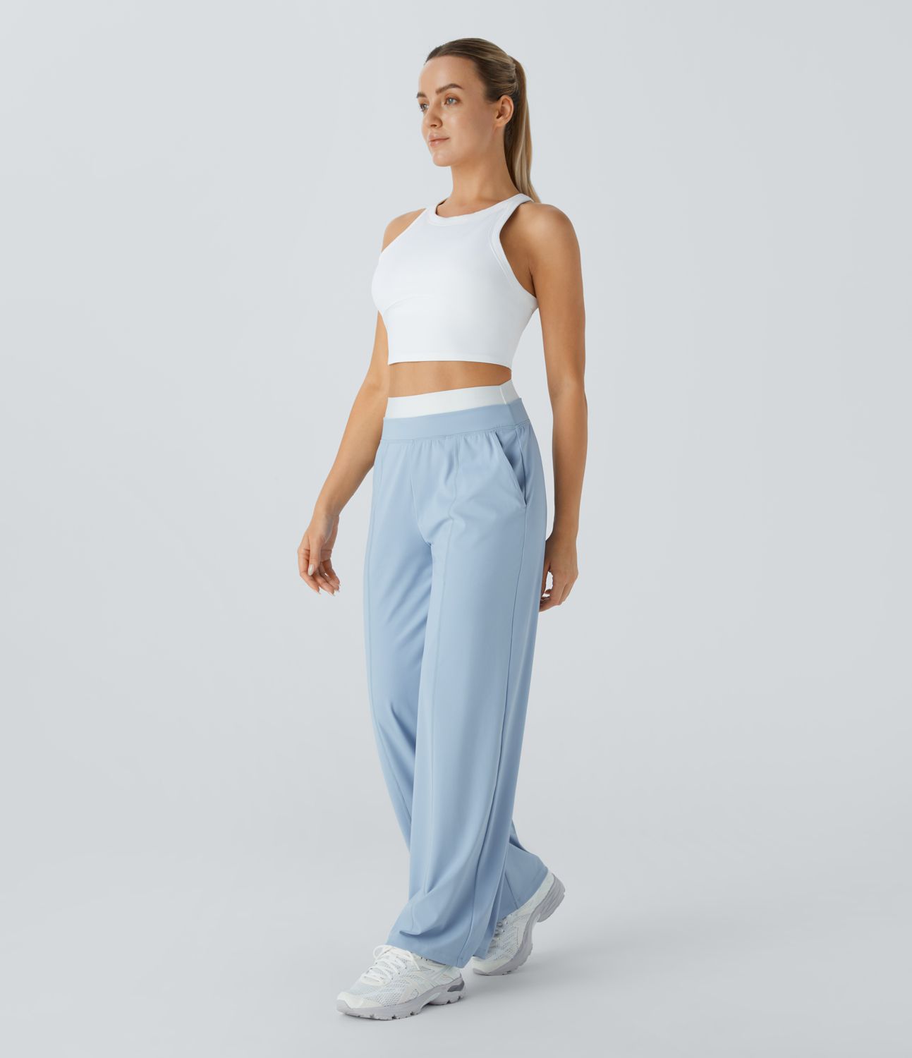 Softlyzero™ Airy High Waist Double Waistband Side Pocket Yoga Pants