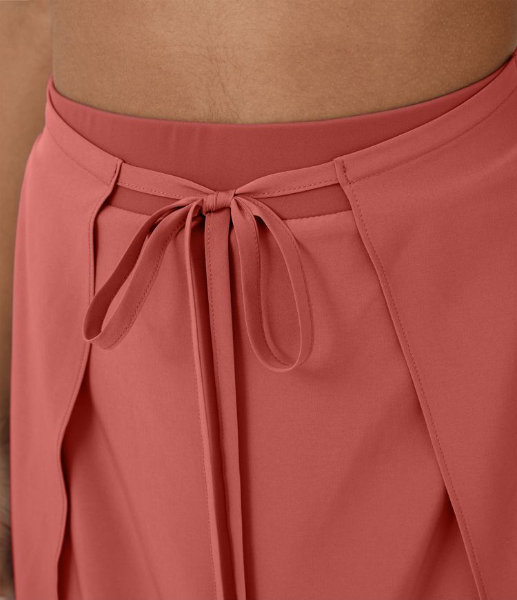 Breezeful™ High Waisted Tie Front Flowy 2-in-1 Maxi Quick Dry Casual Skirt