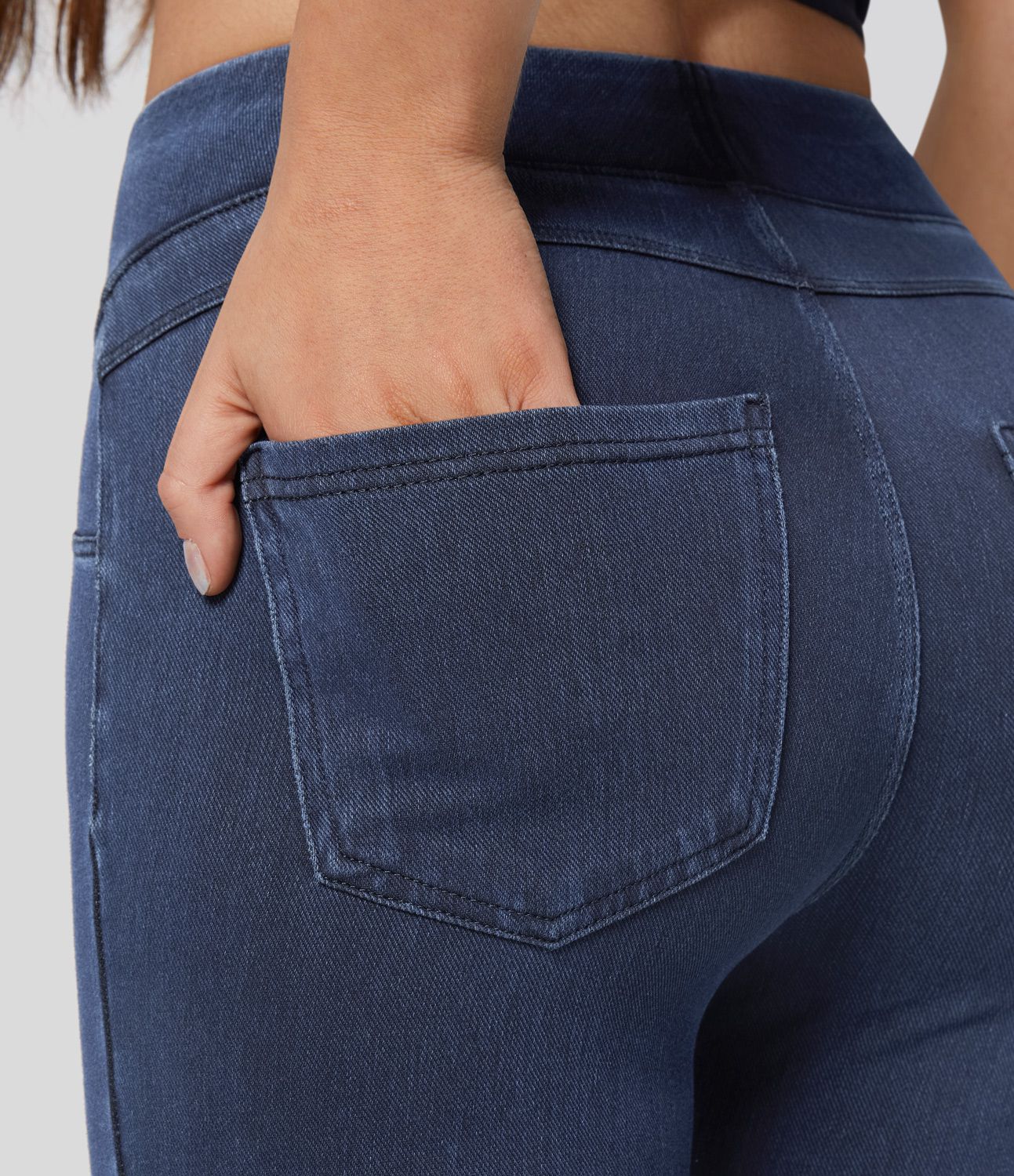 Legging en denim taille haute Halara Flex™ Denim Heat avec poches
