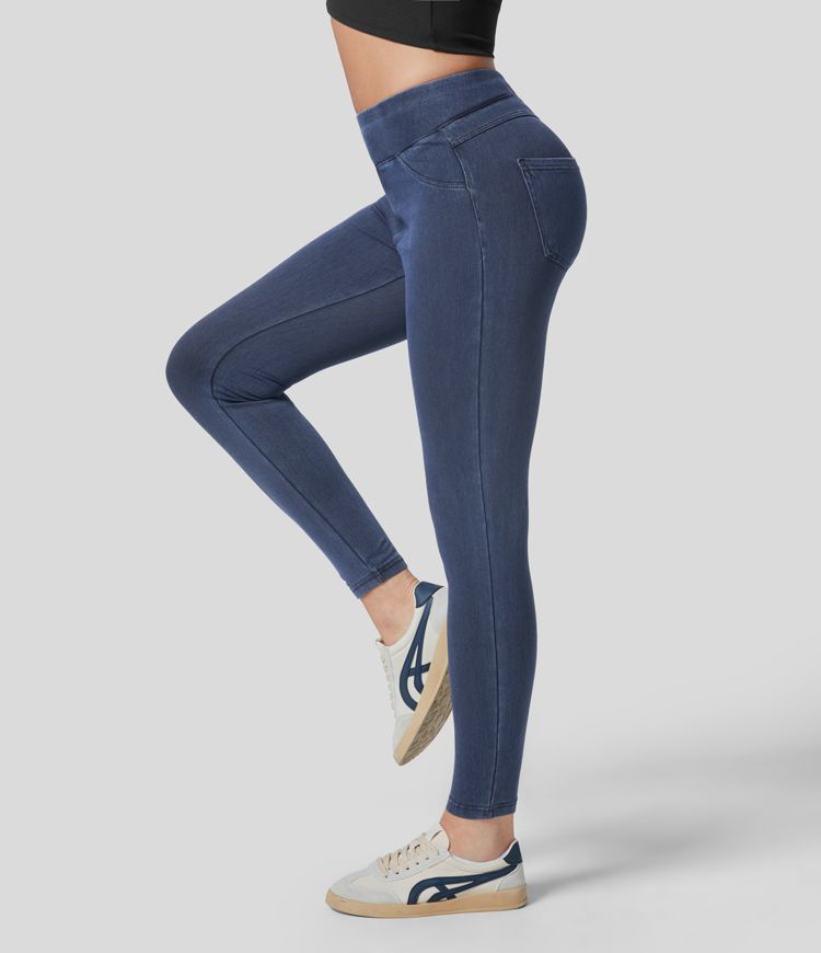 Legging en denim taille haute Halara Flex™ Denim Heat avec poches