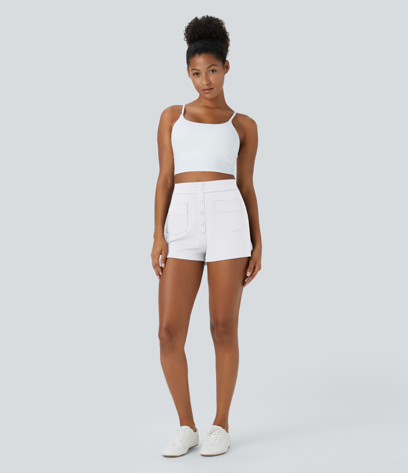 DayStretch High Waisted Pockets Casual Shorts 2.5''