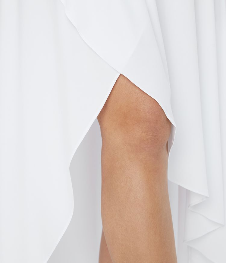 Breezeful™ High Waisted High Low Ruffle 2-in-1 Flowy Quick Dry Casual Regular Maxi Skirt