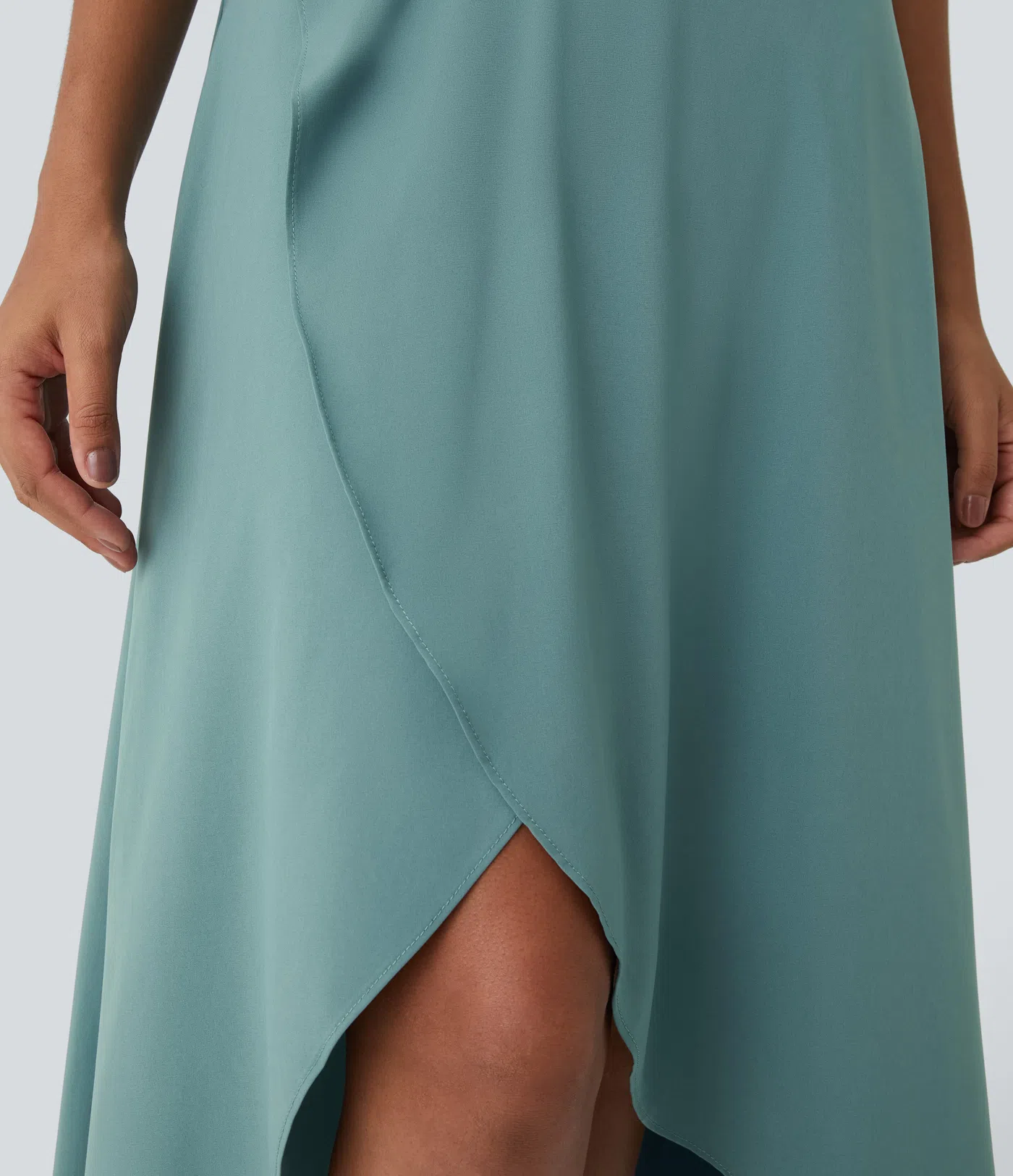 Breezeful™ Lässiger, fließender 2-in-1 Maxirock mit hohem Bund, High-Low-Design und Rüschen - schnelltrocknend, Rock mit integrierter Hose lang