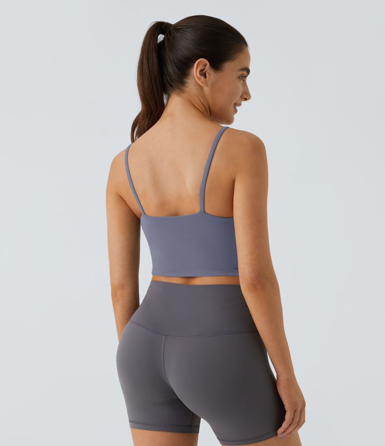 Basic Padded Workout Cropped Tank Top