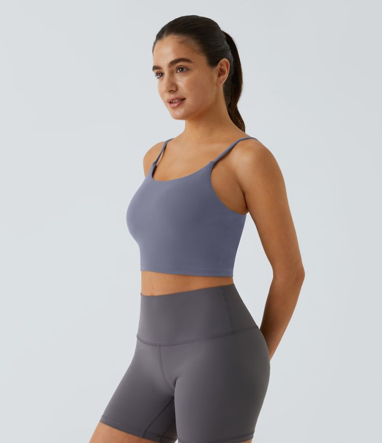 Basic Padded Workout Cropped Tank Top