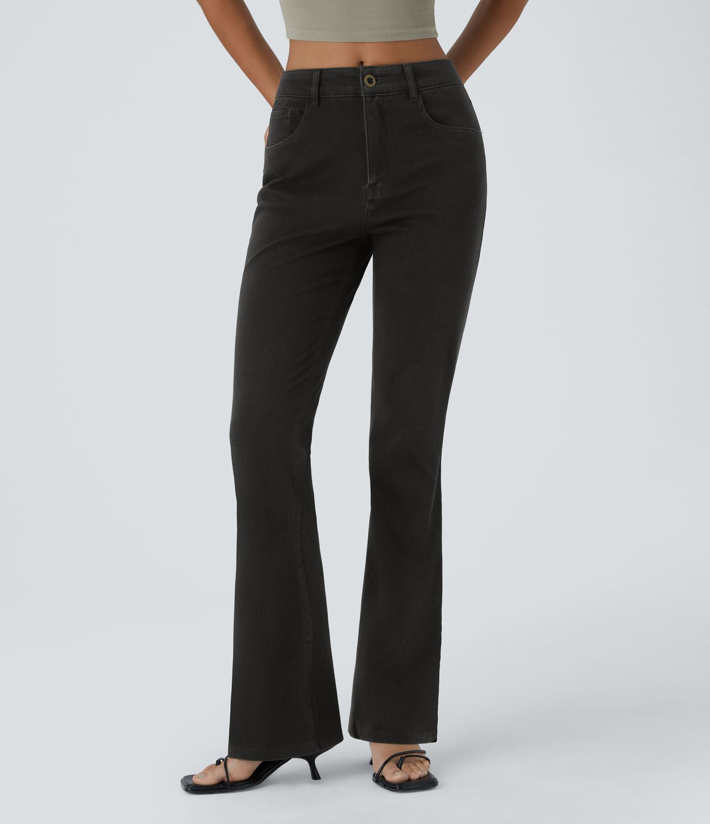 Halara Flex™ Mid Rise Pockets Women Straight Leg Casual Bootcut Denim Jeans