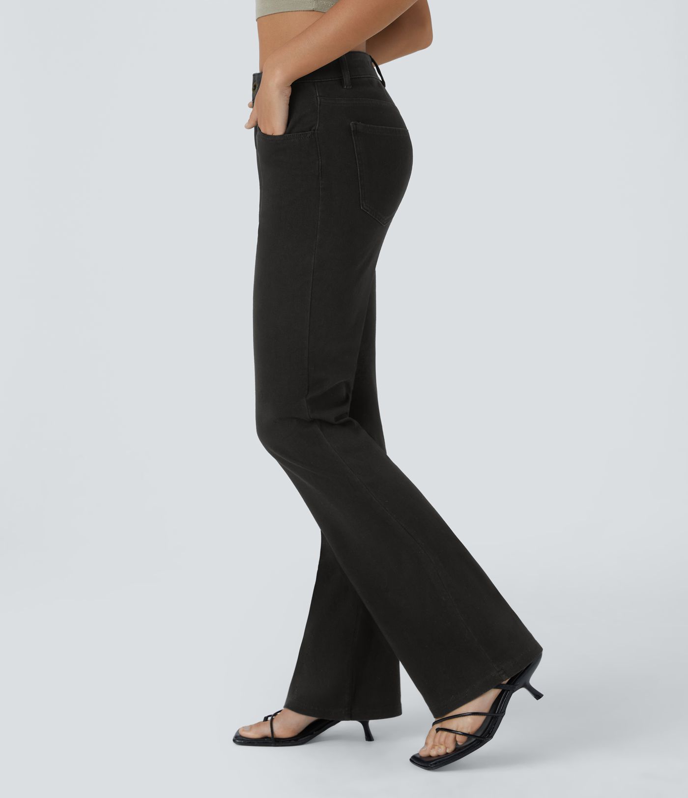 Halara Flex™ Mid Rise Pockets Women Straight Leg Casual Bootcut Denim Jeans